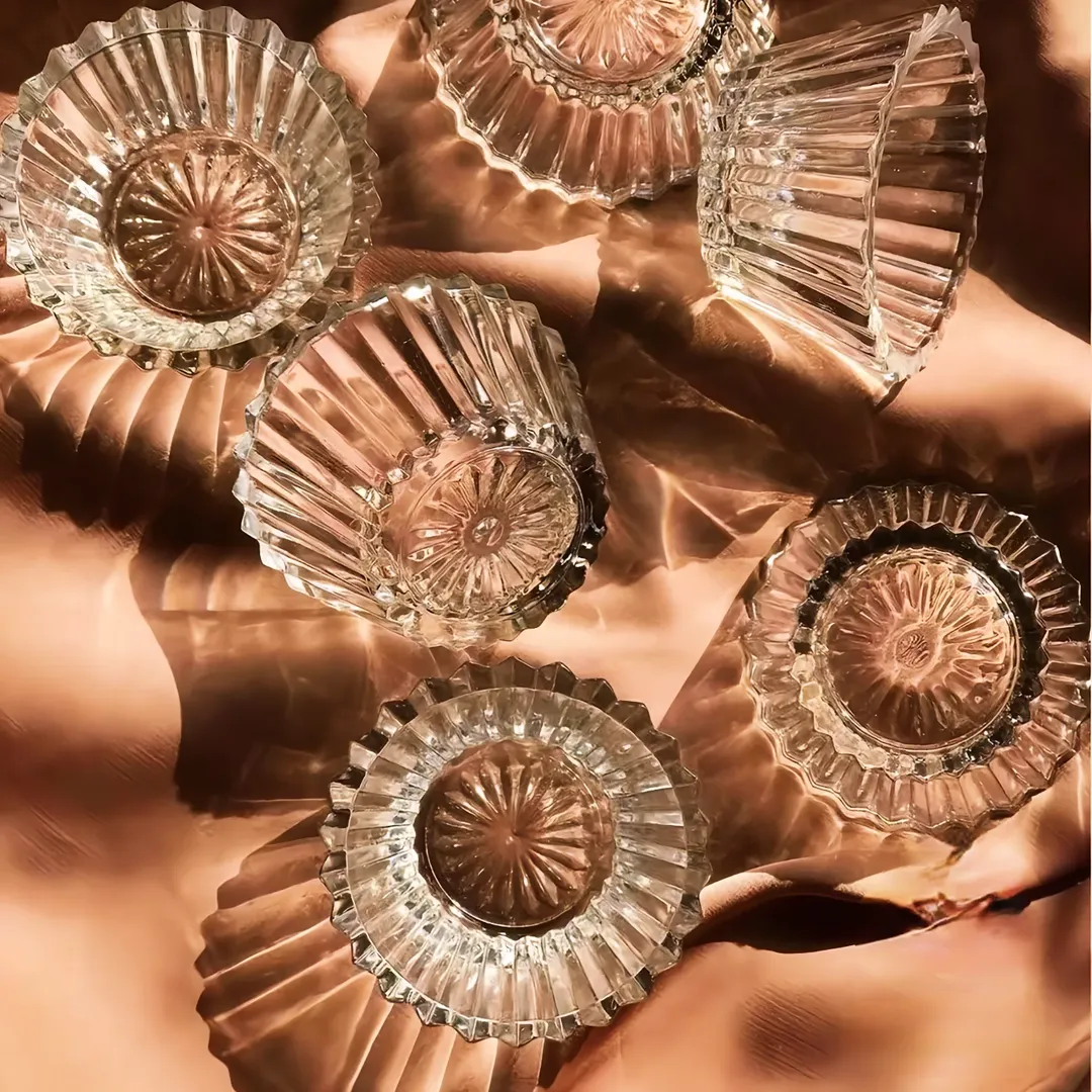 پیاله بلور کاوه مدل صدف بسته 6 عددی