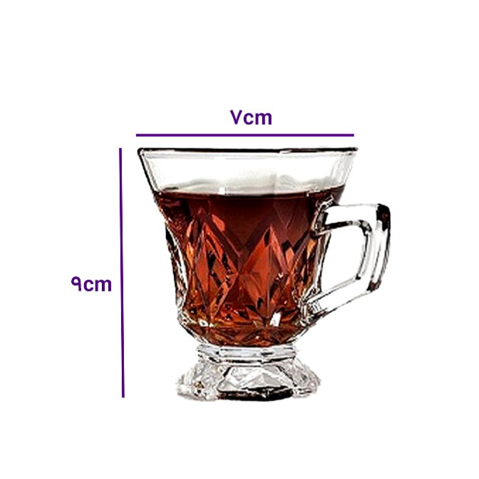 استکان بلور کاوه مدل ویکتور بسته ۶ عددی