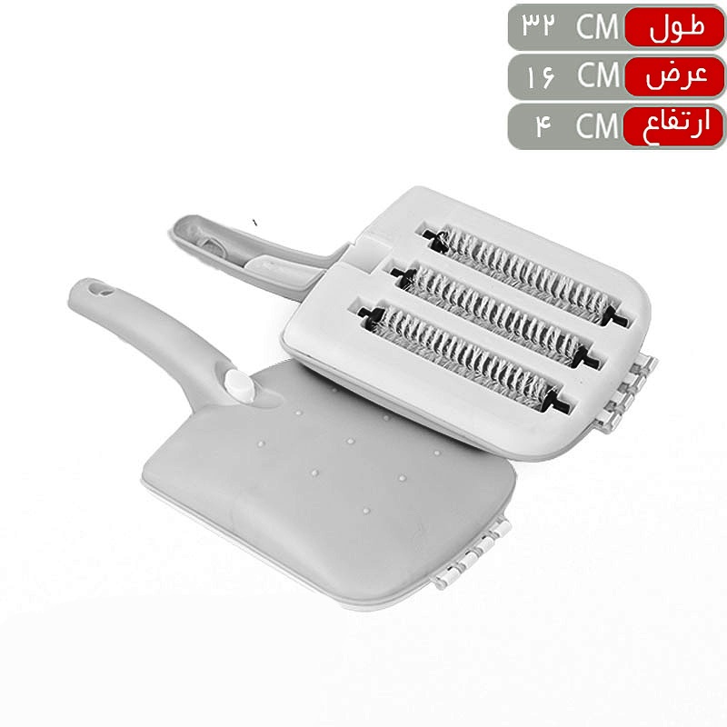 جارو دستی(نپتون) 3 محوره دسته دار مدل فرانسه رنگ طوسی