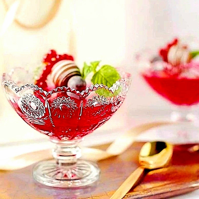 بستنی خوری و آجیل خوری بلور کاوه مدل فوجین بسته 6 عددی